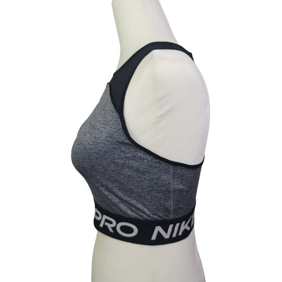 NIKE Pro Training Longline Crop Top Dri-Fit Technology Gray Black Size Small - Picture 5 of 9